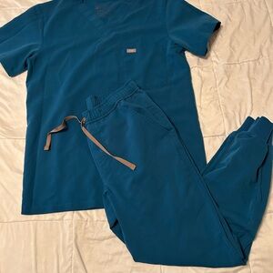 Figs Blue Scrub Set